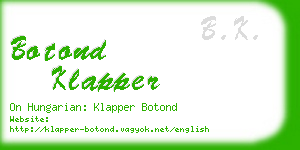 botond klapper business card